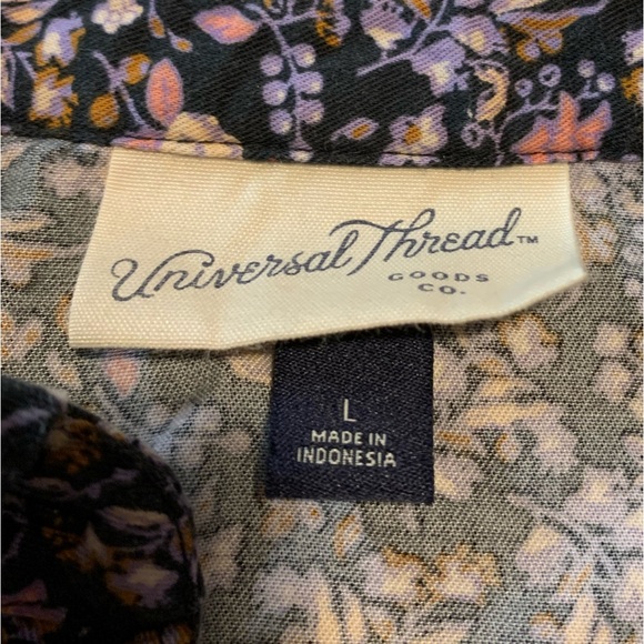 Universal Thread Navy Floral Men's Shirt - Picture 2 of 3